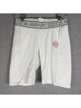 NEW RIP-IT Women's Period-Protection Softball Sliding Shorts Pro Medium White
